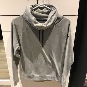 Gray dri-fit cowl neck sweatshirt